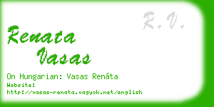 renata vasas business card